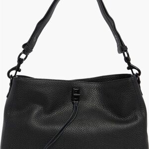 Rebecca Minkoff Black Pebbled Leather Shoulder Bag